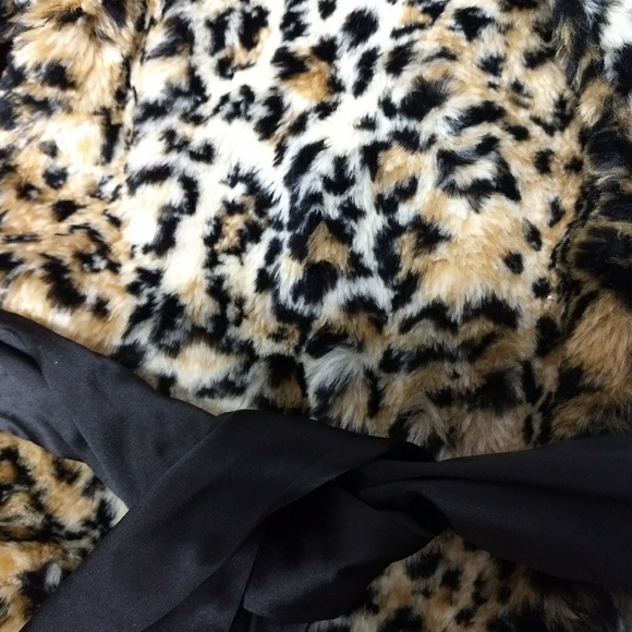 Leopard fur faux coat - Picture 3 of 6